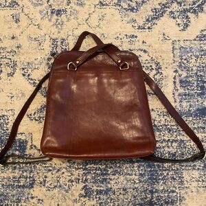 Elegant Brown Leather Backpack